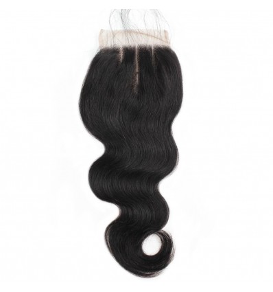 JadanRemy Virgin Human Body Wave Hair with Three Part Swiss Lace Closure