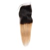 Jada Remy Virgin Human Straight Ombre Hair Bundles with Swiss Lace Closure