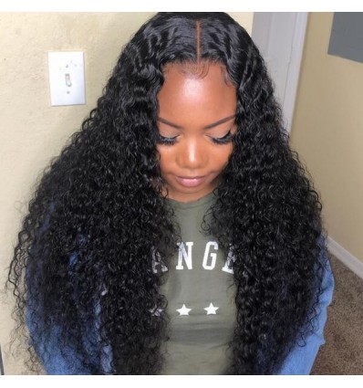 Jada Good Quality Brazilian Hair Curly 3 Bundles with Swiss Lace Closure