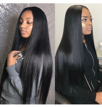 Jada Affordable Brazilian Human Straight Hair 3 Bundles Lace Frontal