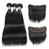 Jada Affordable Brazilian Human Straight Hair 3 Bundles Lace Frontal