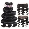 Jada Cheap Natural Remy Peruvian Body Wave Hair 3 Bundles with Lace Frontal