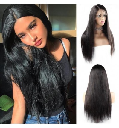 Jada High Grade Cheap Brazilian Virgin Straight Hair 4x4 Lace Closure Wigs