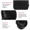 JadaBeautiful Black Peruvian Virgin Loose Wave Hair Bundles with Lace Frontal