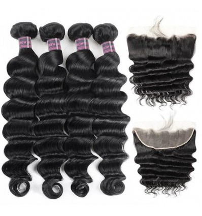 Jada Superior Brazilian Loose Deep Wave Hair Extension Bundles with Lace Frontal