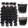 Jada Superior Brazilian Loose Deep Wave Hair Extension Bundles with Lace Frontal