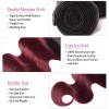 Jada Body Wave Ombre Burgundy Hair Extension 3 Bundles with Lace Closure
