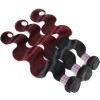 Jada Body Wave Ombre Burgundy Hair Extension 3 Bundles with Lace Closure