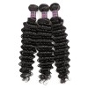 Jada Remy Malaysian Hair Extensions Deep Wave 3 Bundles Lace Frontal