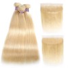 Jada Highlight Blonde Straight Brazilian Hair Extension Bundles with Lace Frontal