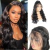 Jada Long Black Brazilian Virgin Hair Loose Wave Lace Closure Wigs