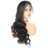 Jada Long Black Brazilian Virgin Hair Loose Wave Lace Closure Wigs