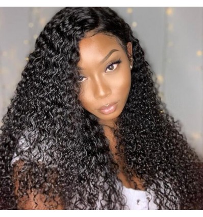 Jada Kinky Curly Peruvian Hair 3 Bundles with Lace Frontal Extensions