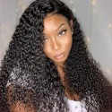 Jada Kinky Curly Peruvian Hair 3 Bundles with Lace Frontal Extensions