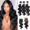 Jada Cheap Brazilian Body Wave Hair 3 Bundles with 4X4 Lace Closure