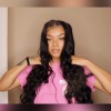 Jada Black Long Human Hair Bundles in 3 pcs with Lace Closure Body Wave Hair