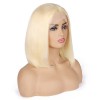 Jada Highlight 613 Colorful Straight Short Bob Wig with Lace Frontal Blonde Hair