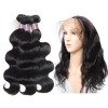 Jada 3 Bundles 360 Lace Frontal Peruvian Body Wave Remy Human Hair Weaves