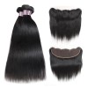 Jada Malaysian Straight Remy Human Hair 3 Bundles with Lace Frontal