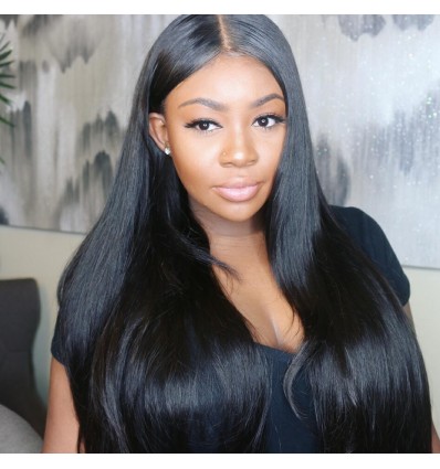 Jada Natural Straight Malaysian Hair Extension 3 Bundles Lace Closure