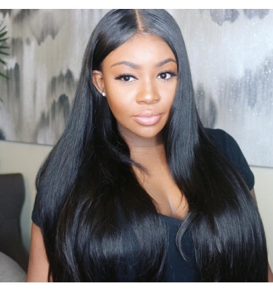 Jada Natural Straight Malaysian Hair Extension 3 Bundles Lace Closure