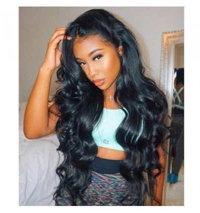 Jada Peruvian 4x4 Lace Closure Body Wave Human Hair Wigs in 3 Bundles