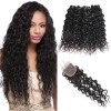 Jada Remy Malaysian Human Water Wave Hair 4 Bundles with Lace Closure