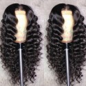 Jada Remy Virgin Human Hair Lace Front Wigs Loose Deep Wave Hairstyle