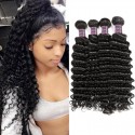 Jada Hair 4 Bundles Brazilian Virgin Deep Wave Hair Extension for Women