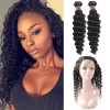 Jada Hair Deep Wave Brazilian Hair Bundles Full Lace Frontal Closure