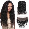 Jada Hair 100% Remy Indian Human Water Wave 3 Bundles Lace Frontal Hair