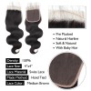 JadanRemy Virgin Human Body Wave Hair with Three Part Swiss Lace Closure
