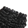 Natural Black Peruvian Water Wave Hair 4 Bundle Free Part with Closure