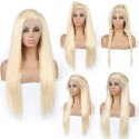 Jada Hair Malaysian Summer Blonde 613 Color Lace Frontal Straight Human Hair Wig