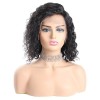 Jada Free Part Black Brazilian Short Bob Deep Wave Wigs with Lace Front