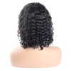 Jada Free Part Black Brazilian Short Bob Deep Wave Wigs with Lace Front