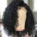 Jada Hair Natural Black Short Cut Bob Brazilian Curly Lace Front Wigs