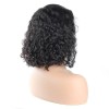Jada Hair Natural Black Short Cut Bob Brazilian Curly Lace Front Wigs