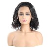 Jada Hair Natural Black Short Cut Bob Brazilian Curly Lace Front Wigs