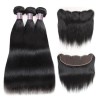 Jada High Quality Peruvian Straight Hair 3 pc Bundles with Lace Frontal