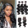 Jada 3 pc Realistic Malaysian Body Wave Hair Bundles with Lace Closure