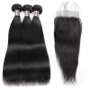 Jada Good Brazilian Straight Hair Extension Bundles with Lace Closure