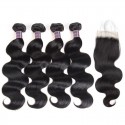 Jada Unprocessed Virgin Indian Body Wave Hair Bundles with Lace Closure