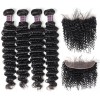 Jada Hair In style Deep Wave Malaysian Hair Bundles with Lace Closure