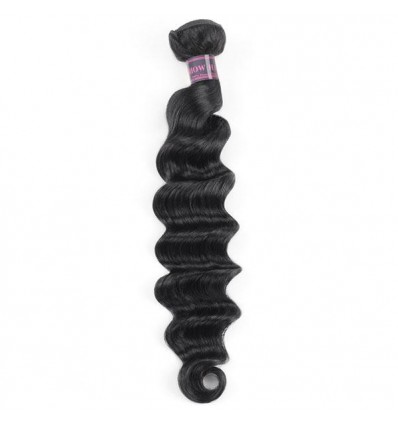 Jada Human Hair Loose Deep Wave 1 Bundle Weave for Halo Hair Extension