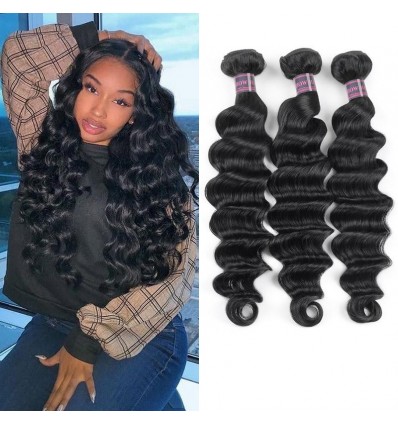 Jada New Arrival 3pc Real Brazilian Loose Deep Wave Hair Bundle Deals