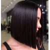 Jada Middle Part Silky Straight Short Bob Human Hair with Lace Closure