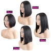 Jada Middle Part Silky Straight Short Bob Human Hair with Lace Closure