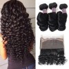 Jada 3 Bundles Malaysian Loose Wavy Hair Weave with Full Lace Frontal