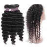 Jada 360 Full Lace Frontal Brazilian Human Deep Wave Hair Bundles 3 pcs